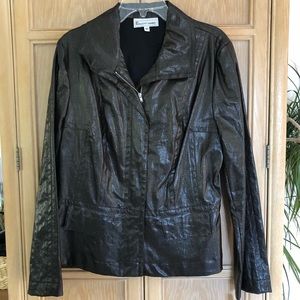 Elliott Lauren Lightweight Faux Leather Coat Vegan Size 10